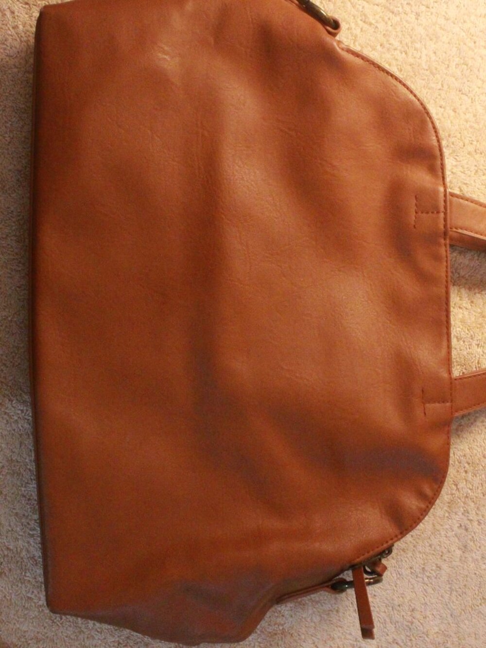 Universal Thread Cognac Satchel with Adjustable Shoulder Strap AAA